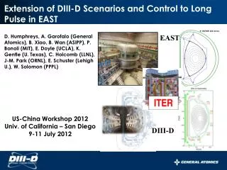 Extension of DIII-D Scenarios and Control to Long Pulse in EAST