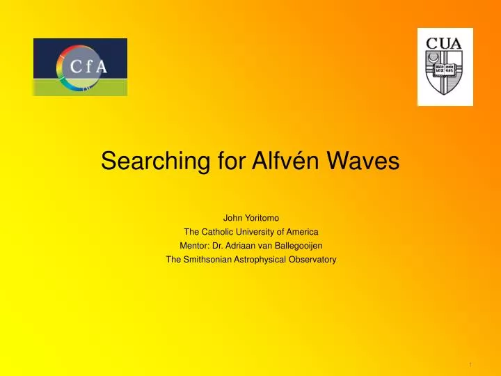searching for alfv n waves