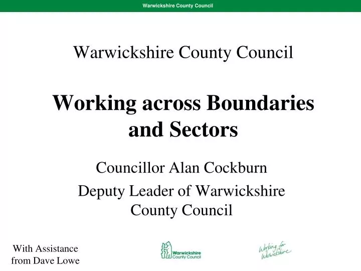 warwickshire county council working across boundaries and sectors