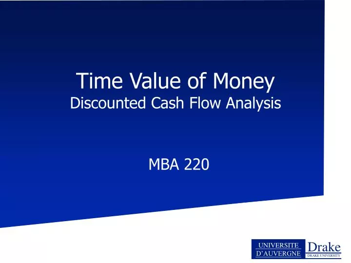 time value of money discounted cash flow analysis