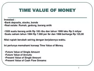 time value of money