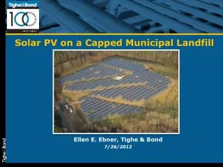 Solar PV on a Capped Municipal Landfill