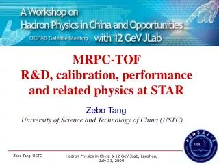 Zebo Tang University of Science and Technology of China (USTC)