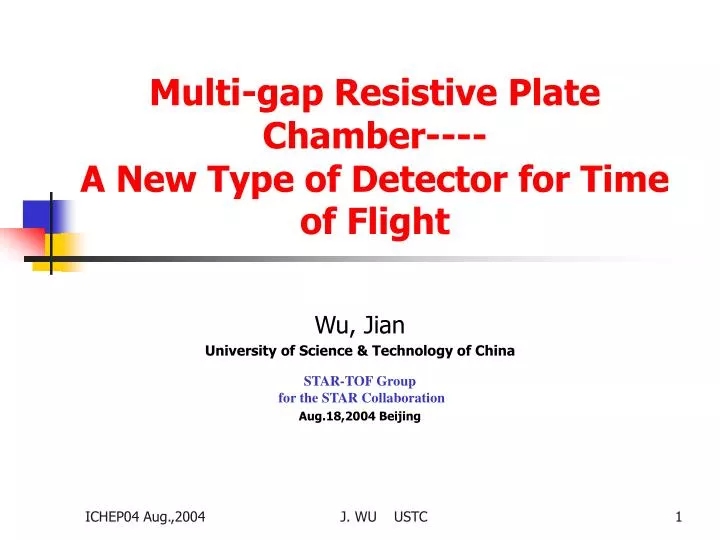 multi gap resistive plate chamber a new type of detector for time of flight