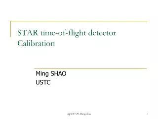 STAR time-of-flight detector Calibration