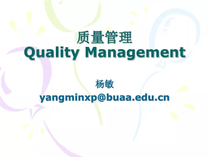 quality management