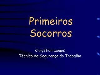 primeiros socorros