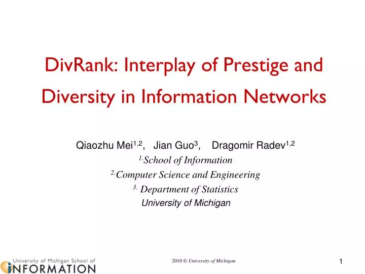 divrank interplay of prestige and diversity in information networks