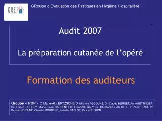 formation des auditeurs