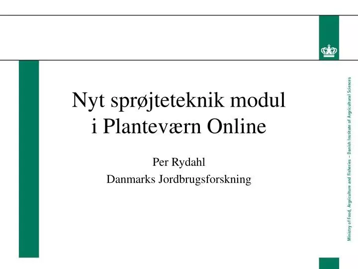 nyt spr jteteknik modul i plantev rn online