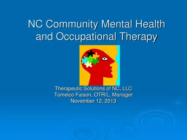 nc community mental health and occupational therapy