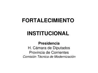 fortalecimiento institucional