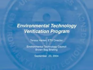 Environmental Technology Verification Program