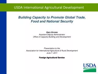 USDA International Agricultural Development