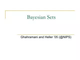 bayesian sets