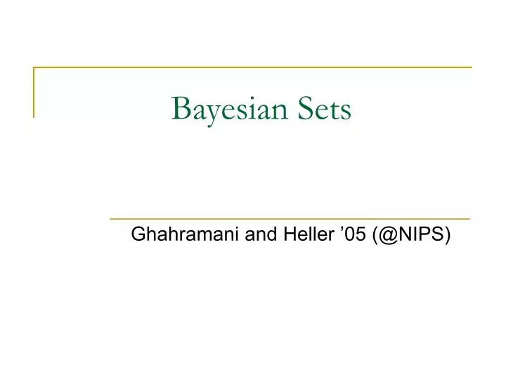 bayesian sets