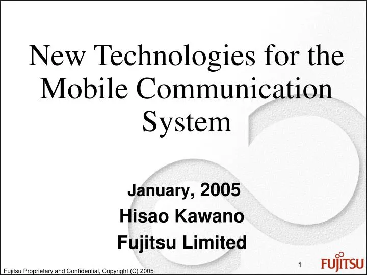 new technologies for the mobile communication system