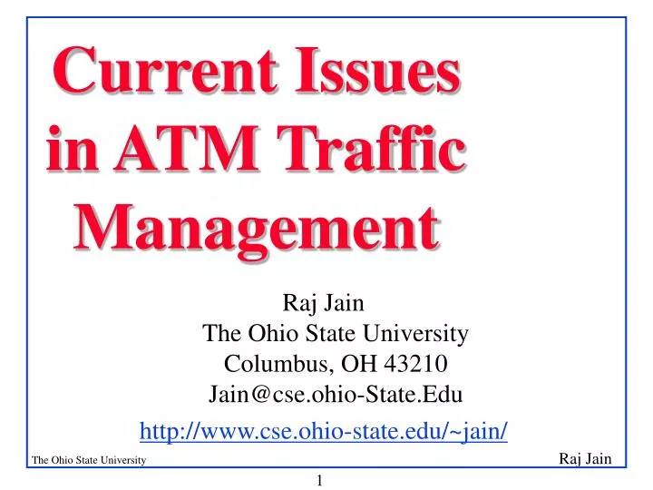current issues in atm traffic management