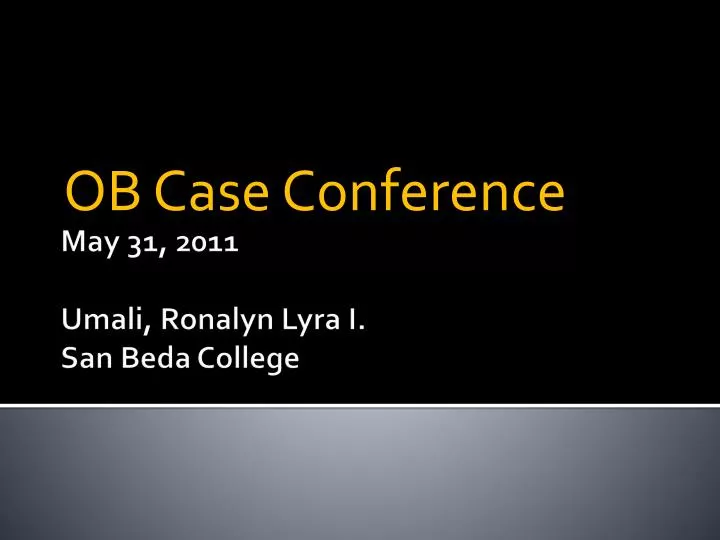 ob case conference