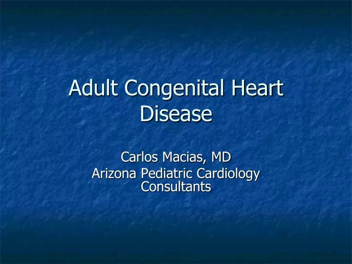 adult congenital heart disease