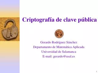 criptograf a de clave p blica