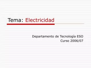 tema electricidad