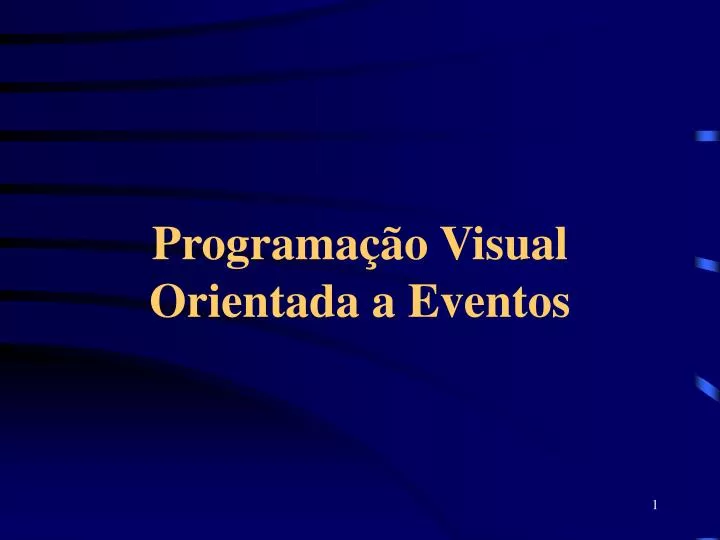 programa o visual orientada a eventos