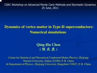 Dynamics of vortex matter in Type-II superconductors: Numerical simulations