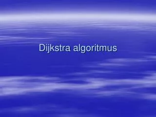 dijkstra algoritmus