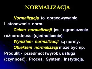 normalizacja