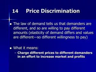 14 Price Discrimination