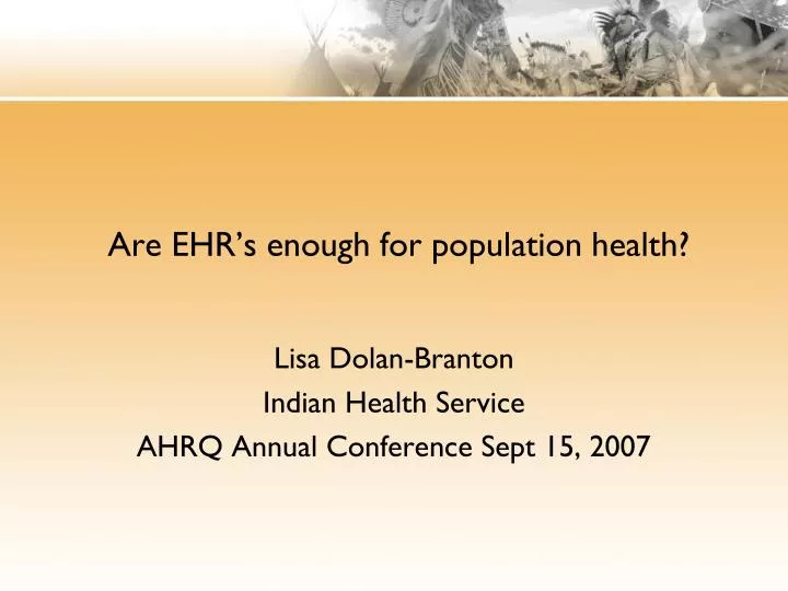 are ehr s enough for population health