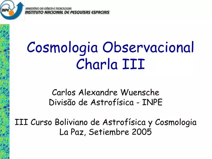 cosmologia observacional charla iii