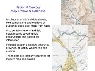 Regional Geology Map Archive &amp; Database