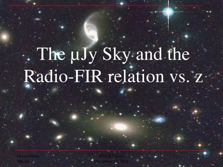 the jy sky and the radio fir relation vs z