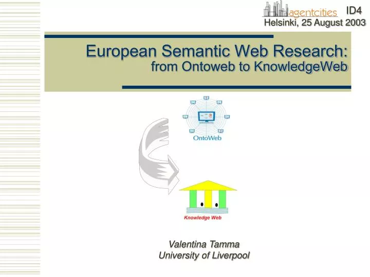 european semantic web research from ontoweb to knowledgeweb