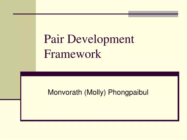 pair development framework