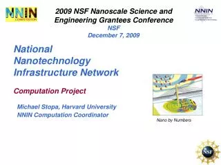 National Nanotechnology Infrastructure Network