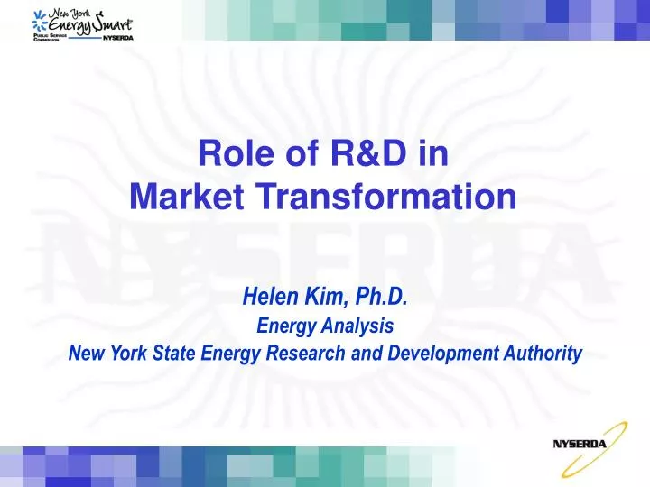 role of r d in market transformation