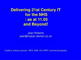 Scale of NHS
