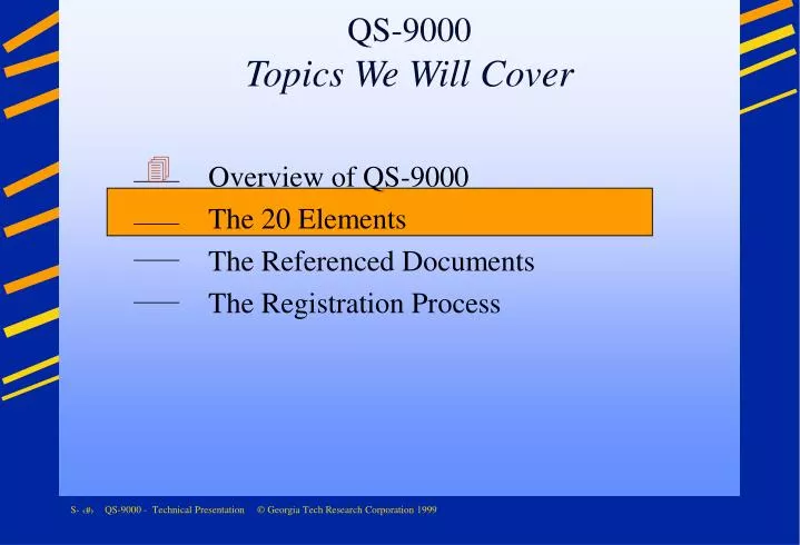 qs 9000 topics we will cover