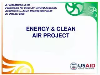 ENERGY &amp; CLEAN AIR PROJECT