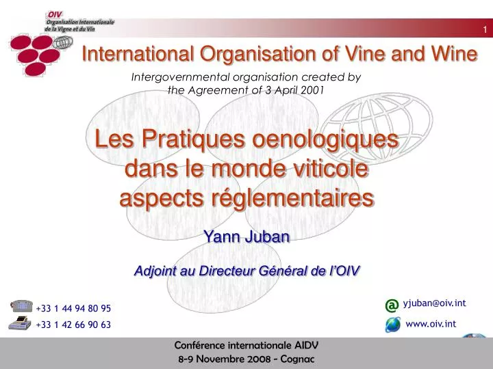 international organisation of vine and wine