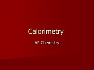 Calorimetry