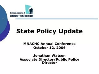 State Policy Update