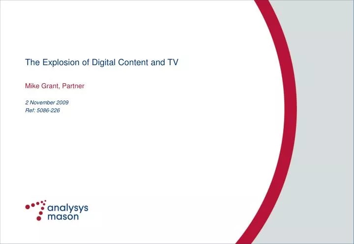 the explosion of digital content and tv