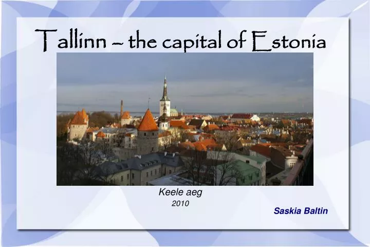 tallinn the capital of estonia