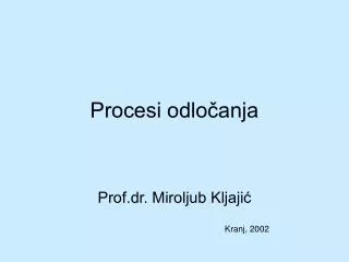 procesi odlo anja