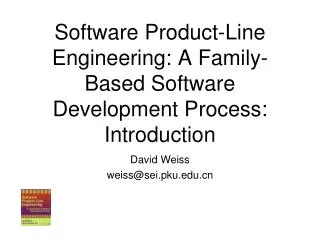 Software Product-Line Engineering: A Family-Based Software Development Process: Introduction
