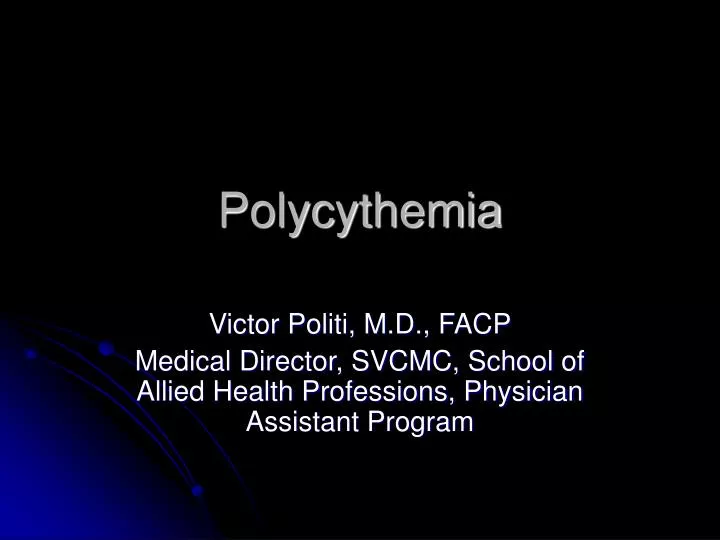 polycythemia